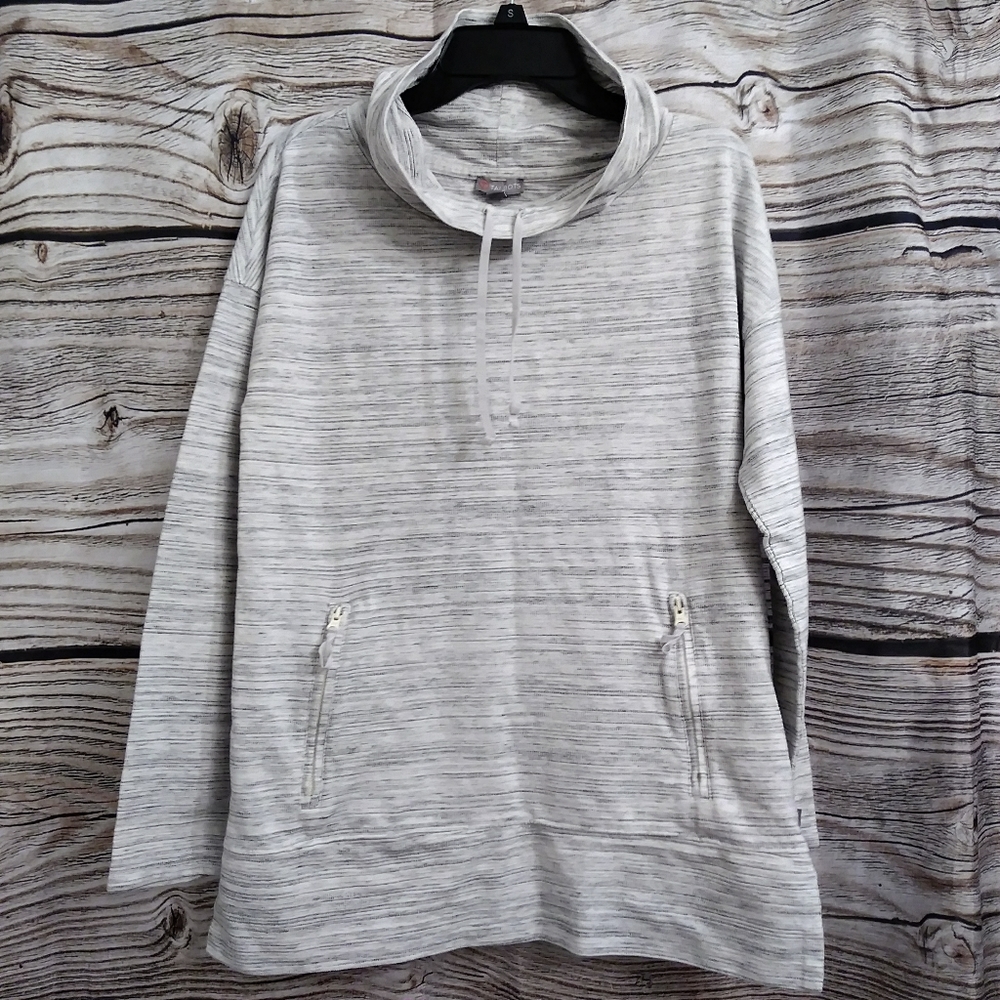 Talbots Cowl Neck Pullover Sweater Gray Space Dye - Picture 11 of 11